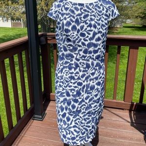 Alyx womens size 14 navy and white summer office dress